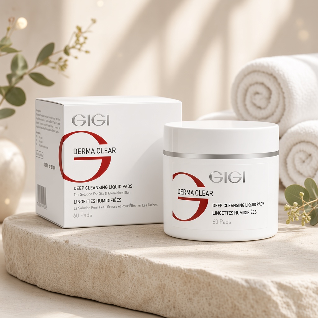 gigi Очищающие диски derma clear deep cleansing 60 шт GIGI Очищающие диски Derma Clear Deep Cleansing 60 шт — изображение 1