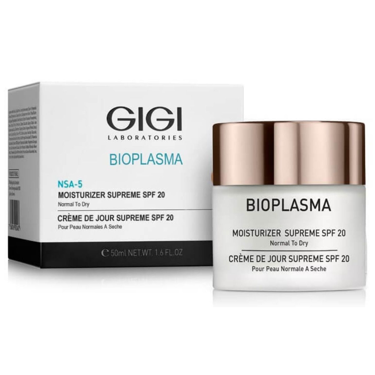 gigi_bioplasma_moisturizer_supreme_spf_20_krem_uvlazhnyayushchiy_dlya_normalnoy_i_sukhoy_kozhi_s_spf Gigi Крем увлажняющий для нормальной и сухой кожи NSA-5 Moisturizer Supreme SPF 20 50 мл
