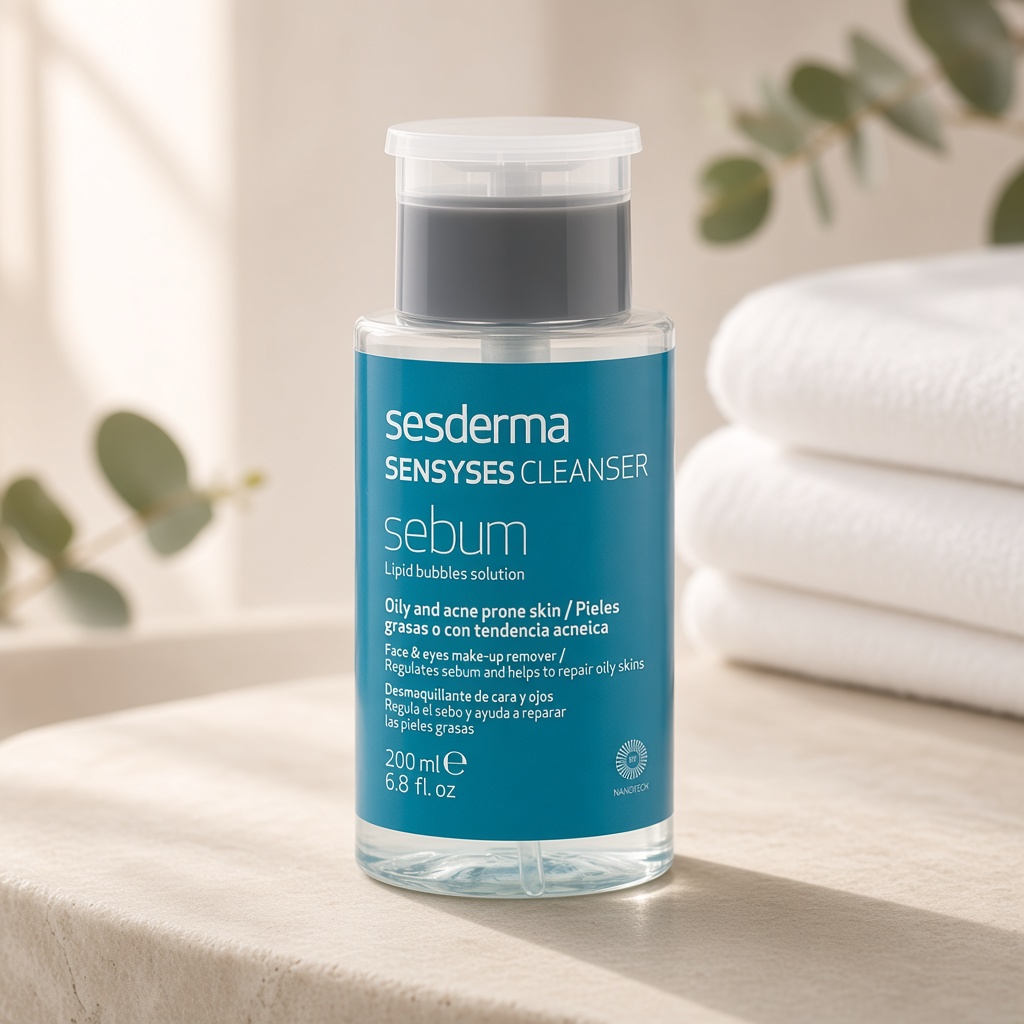 sesderma sensyses cleanser sebum Липосомальный лосьон для снятия макияжа для жирной и склонной к акне кожи 200 мл SesDerma SENSYSES Cleanser SEBUM Липосомальный лосьон для снятия макияжа для жирной и склонной к акне кожи 200 мл — изображение 1