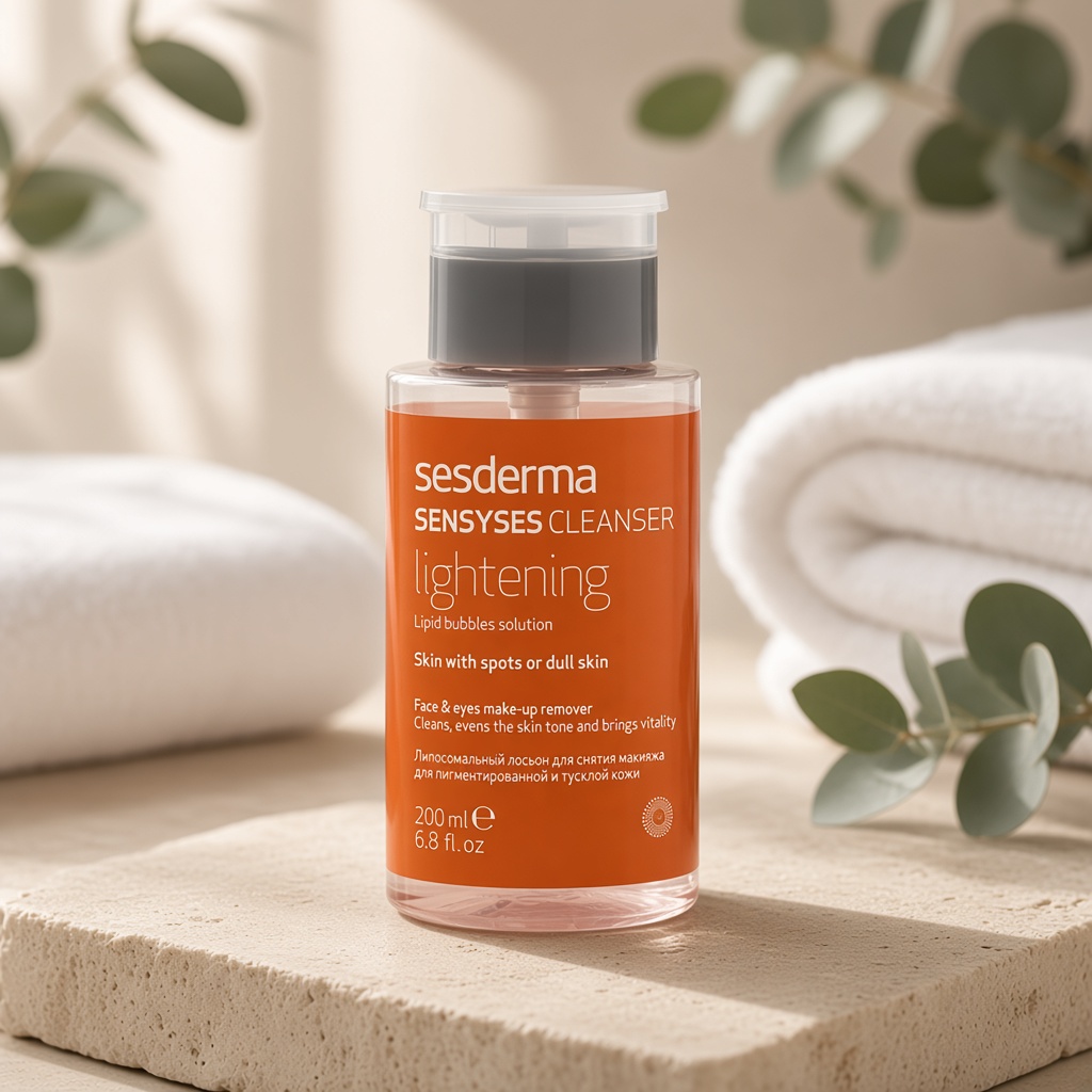 sesderma sensyses cleanser lightening Липосомальный лосьон для снятия макияжа для пигментированной и тусклой кожи 200 мл SesDerma SENSYSES Cleanser LIGHTENING Липосомальный лосьон для снятия макияжа для пигментированной и тусклой кожи 200 мл — изображение 1