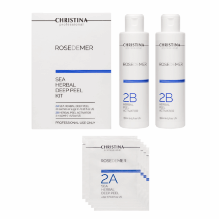 Christina Rose de Mer Sea Herbal Deep Peel Kit Набор для пилинга порошок 20*4.5 гр и активатор 2*150 мл