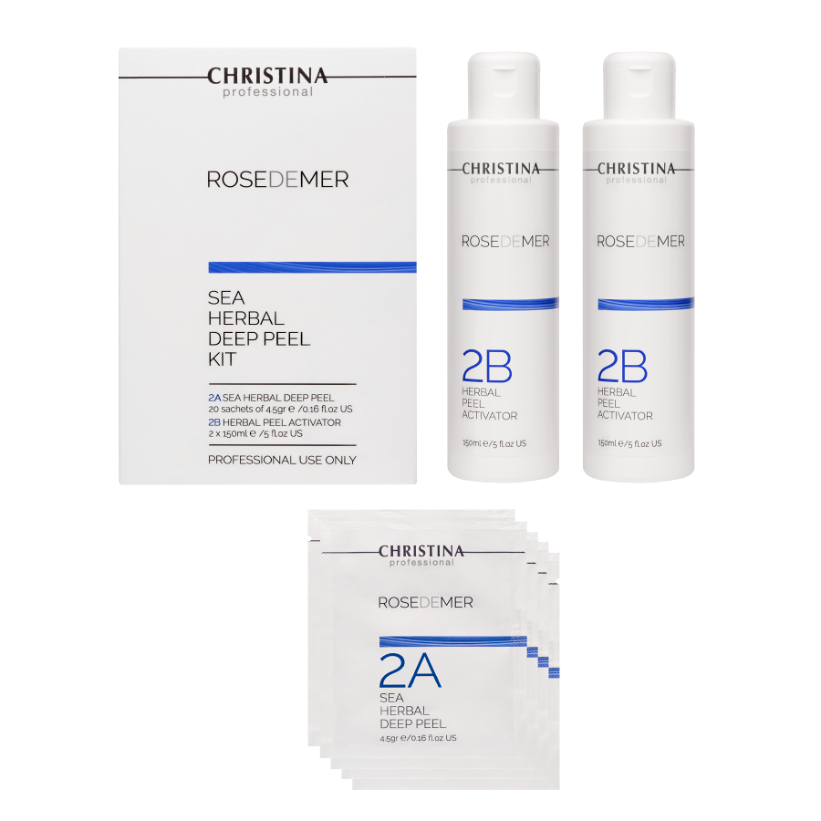 CHRISTINA Rose de Mer Sea Herbal Deep Peel Kit Набор для пилинга порошок 20*4.5 гр и активатор 2*150 мл 1 - МЕЗОХИТ Christina Rose de Mer Sea Herbal Deep Peel Kit Набор для пилинга порошок 20*4.5 гр и активатор 2*150 мл