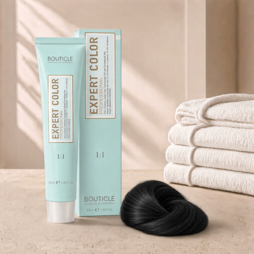 bouticle expert color 1.0 Перманентная крем краска для волос Черный 100 мл BOUTICLE Expert Color 1.0 Перманентная крем-краска для волос Черный 100 мл — изображение 1