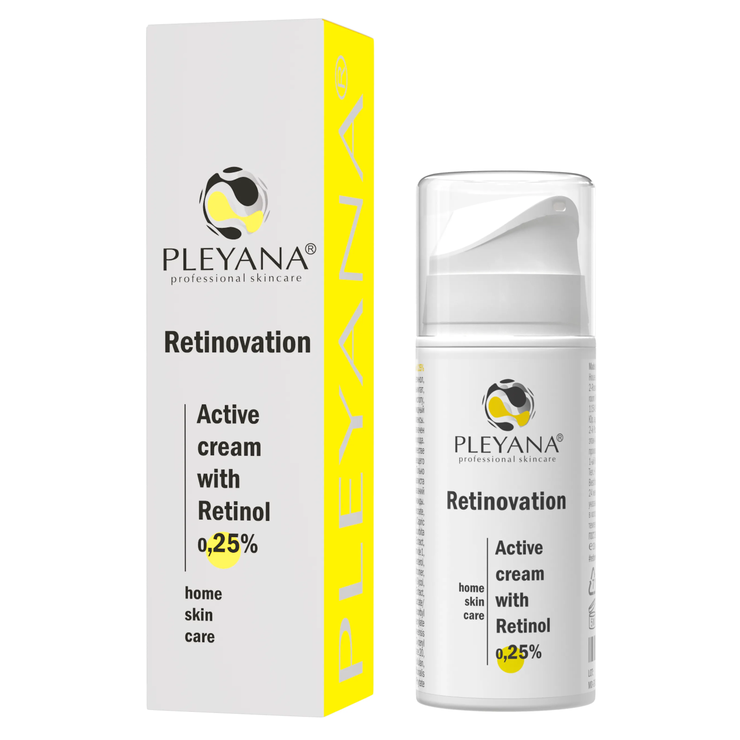 plyP.190.1 PLEYANA Retinovation Active Cream With Retinol 0.25% Активный крем с ретинолом 30 мл — изображение 1