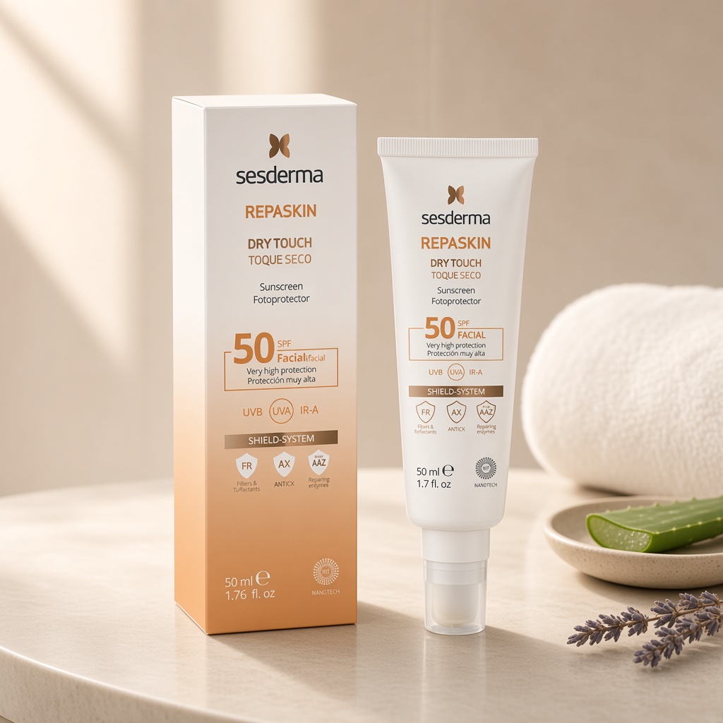 repaskin dry touch facial sunscreen spf 50 Солнцезащитное средство для лица с spf 50, 50 мл. REPASKIN Dry Touch Facial Sunscreen SPF 50 - Солнцезащитное средство для лица с SPF 50, 50 мл. — изображение 1