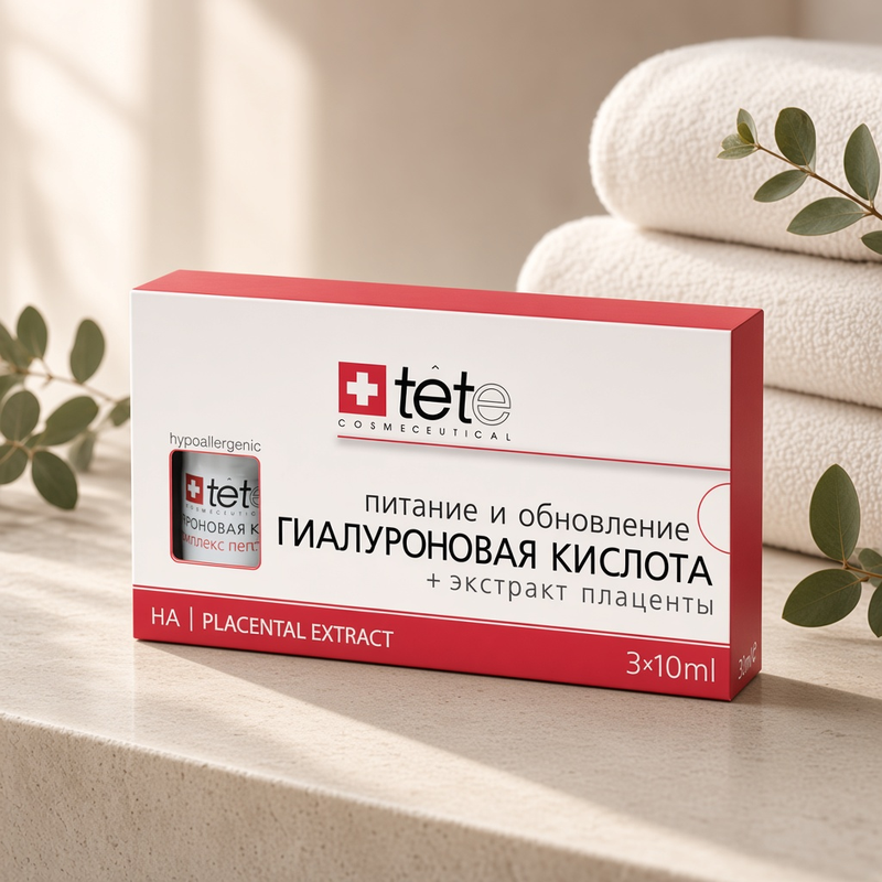 Гиалуронова кислота + Экстракт Плаценты 3*10 мл tete Гиалуронова кислота + Экстракт Плаценты 3*10 мл TETE — изображение 1