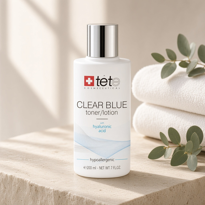 clear blue toner lotion with hyaluronic acid Тоник лосьон с гиалуроновой кислотой 200 мл tete Clear Blue Toner Lotion With Hyaluronic Acid Тоник лосьон с гиалуроновой кислотой 200 мл TETE — изображение 1