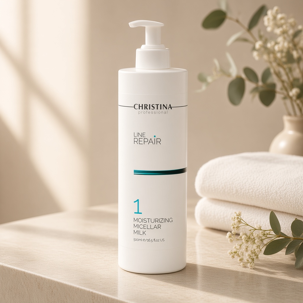 christina line repair moisturizing micellar milk Увлажняющее мицеллярное молочко (шаг 1) 500 мл CHRISTINA Line Repair Moisturizing Micellar Milk Увлажняющее мицеллярное молочко (шаг 1) 500 мл — изображение 1