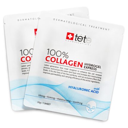 100% Collagen Hydrogel Mask Гидроколлагеновая маска Экспресс-уход 1 шт TETE
