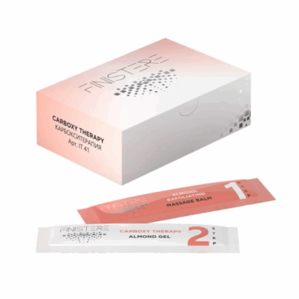 Карбокситерапия для лица Миндальный массажный бальзам 5*4 мл и Миндальный гель с АНА-кислотами 5*5 мл FINISTERE