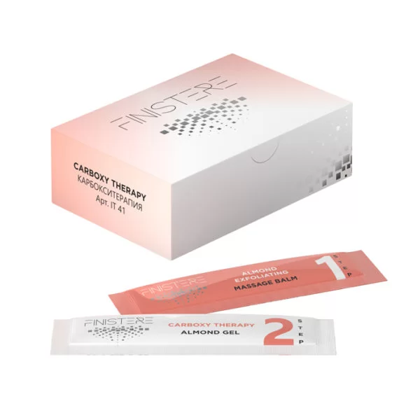 FINISTERE IT-41 Карбокситерапия для лица Миндальный массажный бальзам 5*4 мл и Миндальный гель с АНА-кислотами 5*5 мл FINISTERE