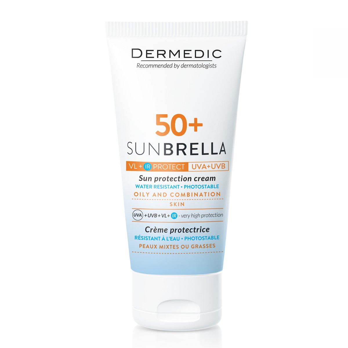 eh99989418291-0 Sunbrella Sun Protection Cream Oily and Combination Skin SPF 50+ Солнцезащитный крем для жирной кожи и комбинированной кожи 50 мл DERMEDIC