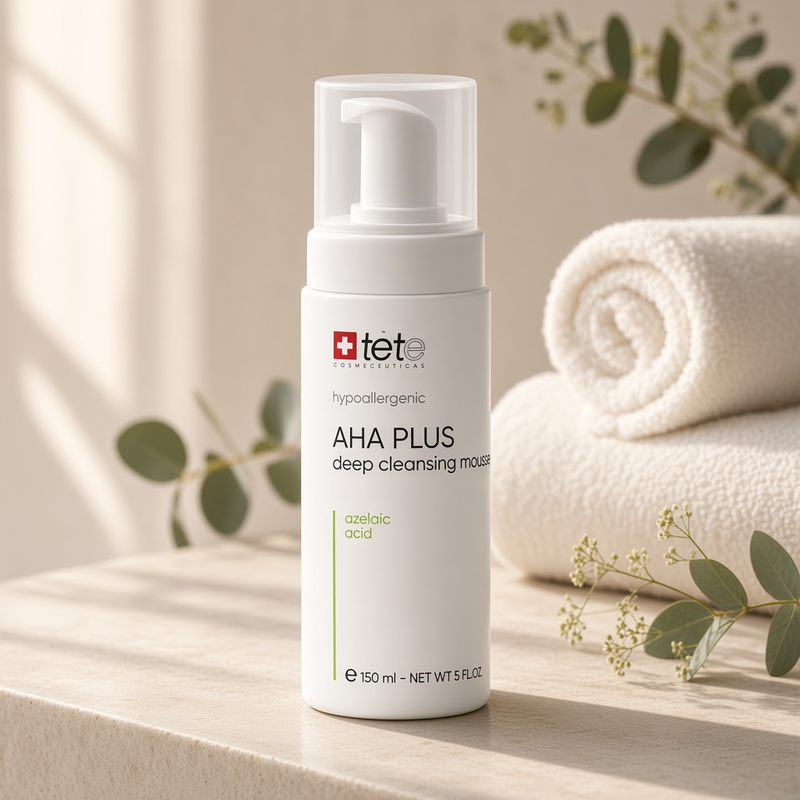 aha plus deep cleansing mousse Мусс c комплексом aha и Азелаиновой кислотой 150 мл tete AHA Plus Deep Cleansing Mousse Мусс c комплексом AHA и Азелаиновой кислотой 150 мл TETE — изображение 1