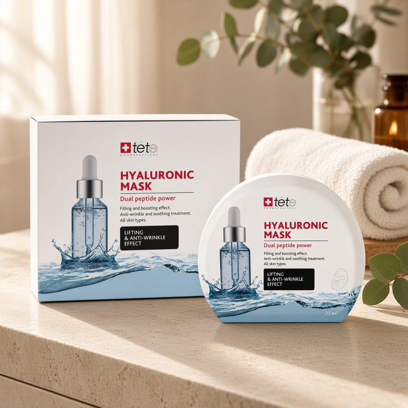 box hyaluronic mask lifting & anti wrinkle effect Маска тканевая 1 шт tete BOX Hyaluronic Mask Lifting & anti-wrinkle effect Маска тканевая 1 шт TETE — изображение 1