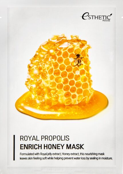 esh012265, Набор/Тканевая маска для лица МЕД/ПРОПОЛИС ROYAL PROPOLIS ENRICH HONEY MASK, 25 мл* 5шт, ESTHETIC HOUSE