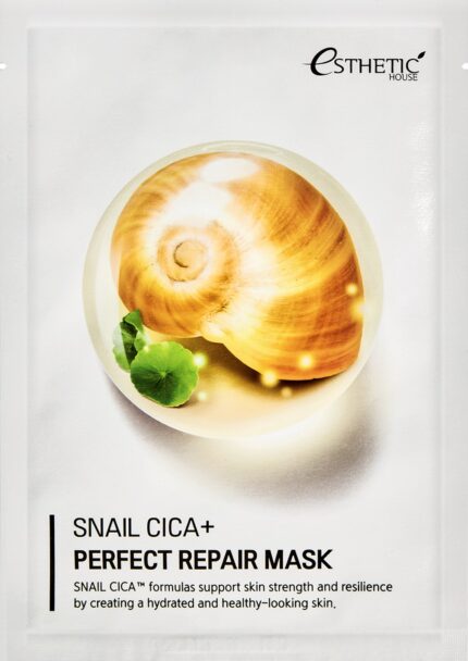esh012272, НАБОР Тканевая маска для лица МУЦИН УЛИТКИ Snail Cica+ Perfect Repair Mask, 25 мл* 5шт, ESTHETIC HOUSE