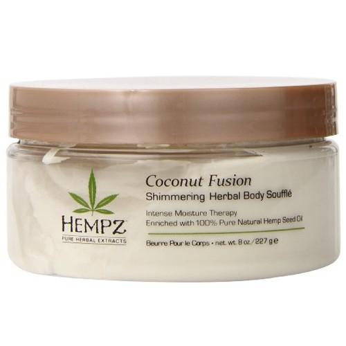 110-2135-03.jpg Суфле для тела с мерцающим эффектом Herbal Body Souffle Coconut Fusion, 227 гр HEMPZ