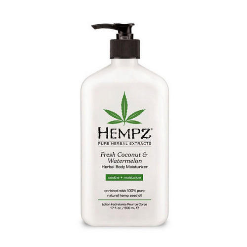 110-2153-03.jpg Молочко для тела увлажняющее Fresh Coconut & Watermelon Herbal Body Moisturizer, 500 мл HEMPZ