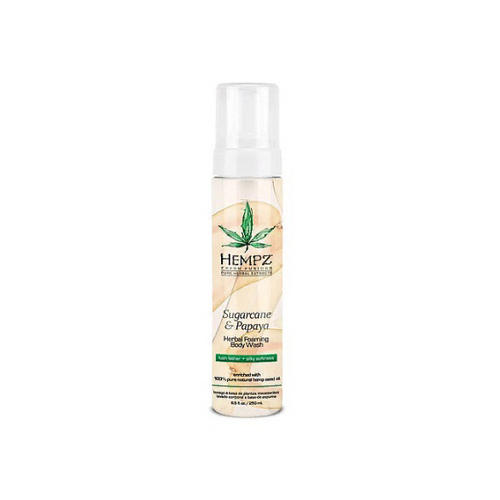 110-2381-03.jpg Гель-мусс для душа Sugarcane & Papaya Herbal Foaming Body Wash, 250 мл HEMPZ