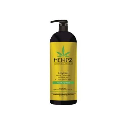 Кондиционер растительный для поврежденных окрашенных волос Original Herbal Conditioner for Damaged & Color Treated Hair, 1000 мл HEMPZ