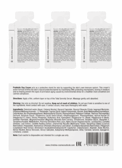 Christina Unstress Probiotic Day Cream SPF 15 Дневной крем с пробиотическим действием 1.5 мл x 30 шт