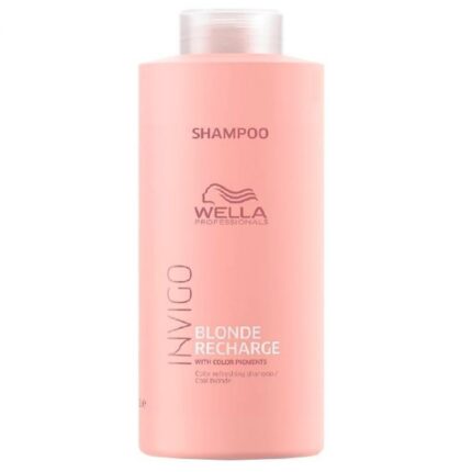 Шампунь-нейтрализатор желтизны для холодных светлых оттенков INVIGO BLONDE RECHARGE, 1000 мл.