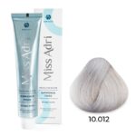 Крем-краска для волос ADRICOCO Miss Adri Brazilian Elixir Ammonia free оттенок 10.012 платин. блонд прозрачн.пепел.перламутр. 100 мл