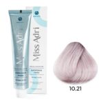 Крем-краска для волос ADRICOCO Miss Adri Brazilian Elixir Ammonia free оттенок 10.21 платиновый блонд фиолетовый пепельный 100 мл