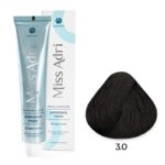 Крем-краска для волос ADRICOCO Miss Adri Brazilian Elixir Ammonia free оттенок 3.0 темный коричневый 100 мл