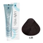 Крем-краска для волос ADRICOCO Miss Adri Brazilian Elixir Ammonia free оттенок 4.81 коричневое какао пепельное 100 мл