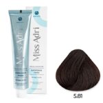 Крем-краска для волос ADRICOCO Miss Adri Brazilian Elixir Ammonia free оттенок 5.81 светлый коричневый шоколадный пепельный 100 мл