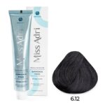 Крем-краска для волос ADRICOCO Miss Adri Brazilian Elixir Ammonia free оттенок 6.12 темный блонд пепельный перламутровый 100 мл