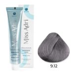 Крем-краска для волос ADRICOCO Miss Adri Brazilian Elixir Ammonia free оттенок 9.12 очень светлый блонд пепельный перламутр. 100 мл