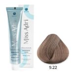 Крем-краска для волос ADRICOCO Miss Adri Brazilian Elixir Ammonia free оттенок 9.22 очень светлый блонд фиолетовый интенсив. 100мл
