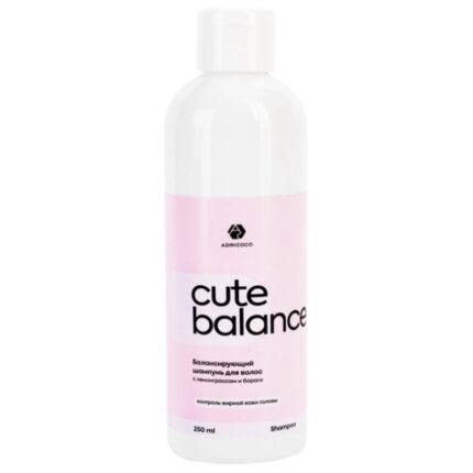 Балансирующий шампунь для волос ADRICOCO CUTE BALANCE с лемонграссом и бораго 250 мл