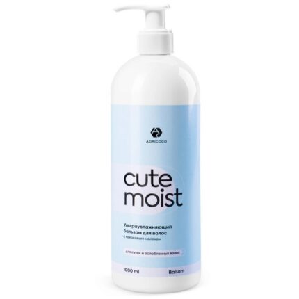 Ультраувлажняющий бальзам для волос ADRICOCO CUTE MOIST с кокосовым молоком 1000 мл