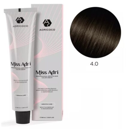 Крем-краска для волос ADRICOCO Miss Adri оттенок 4.0 Коричневый 100 мл