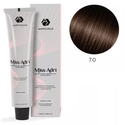 Крем-краска для волос ADRICOCO Miss Adri оттенок 7.0 Блонд 100 мл
