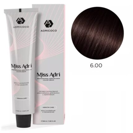 Крем-краска для волос ADRICOCO Miss Adri оттенок 6.00 Темный блонд интенсивный 100 мл