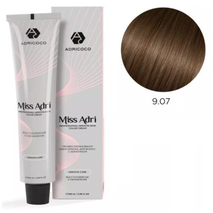 Крем-краска для волос ADRICOCO Miss Adri оттенок 9.07 Очень светлый блонд холодный 100 мл