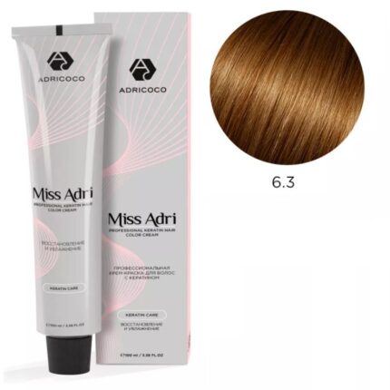 Крем-краска для волос ADRICOCO Miss Adri оттенок 6.3 Темный блонд золотистый 100 мл