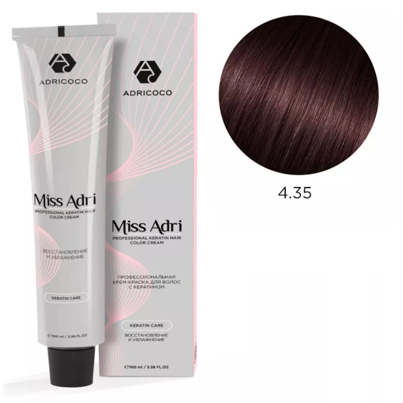 adr184084-800x800-1.jpg Крем-краска для волос ADRICOCO Miss Adri оттенок 4.35 Коричневый каштановый 100 мл