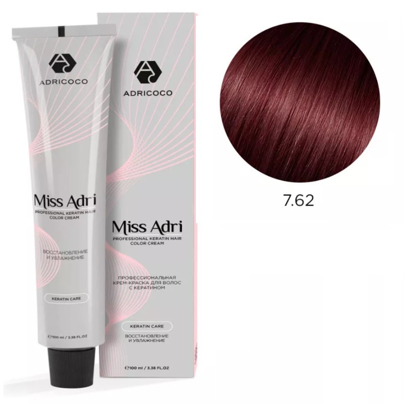 adr184190-800x800-1.jpg Крем-краска для волос ADRICOCO Miss Adri оттенок 7.62 Блонд красный фиолетовый 100 мл