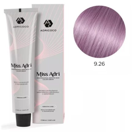 Крем-краска для волос ADRICOCO Miss Adri оттенок 9.26 Очень светлый блонд розовый 100 мл