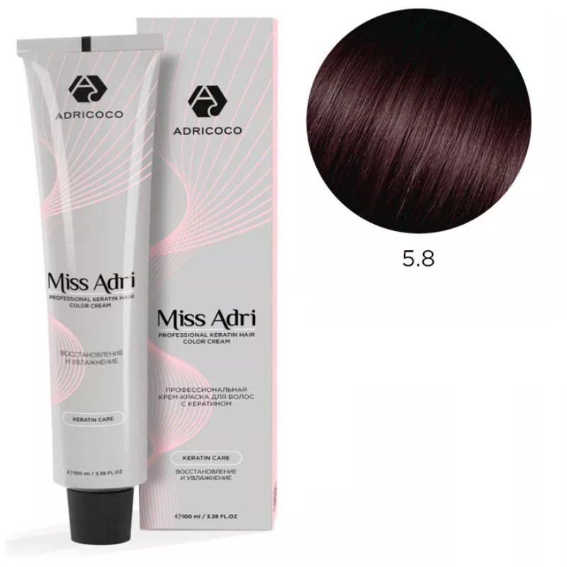 adr184329-800x800-1.jpg Крем-краска для волос ADRICOCO Miss Adri оттенок 5.8 Светлый коричневый шоколад 100 мл