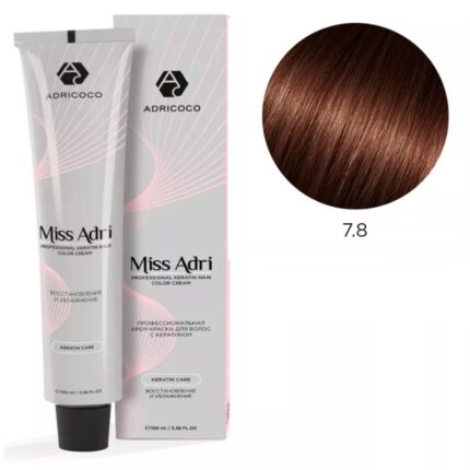 Крем-краска для волос ADRICOCO Miss Adri оттенок 7.8 Блонд карамель 100 мл