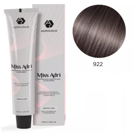 Крем-краска для волос ADRICOCO Miss Adri оттенок 922 Осветляющий интенсивный фиолетовый 100 мл