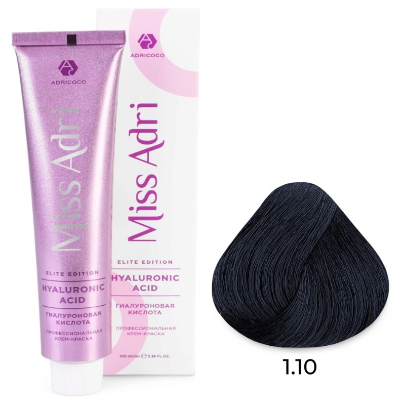 adr7672976-800x800-1.jpg Крем-краска для волос Miss Adri Elite Edition, оттенок 1.10 Иссиня-черный ADRICOCO 100 мл