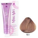 Крем-краска для волос Miss Adri Elite Edition, оттенок 10.1 Платиновый блонд пепельный ADRICOCO 100 мл