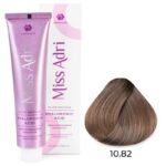 Крем-краска для волос Miss Adri Elite Edition, оттенок 10.82 Платиновый коричневый фиолетовый блонд ADRICOCO 100 мл